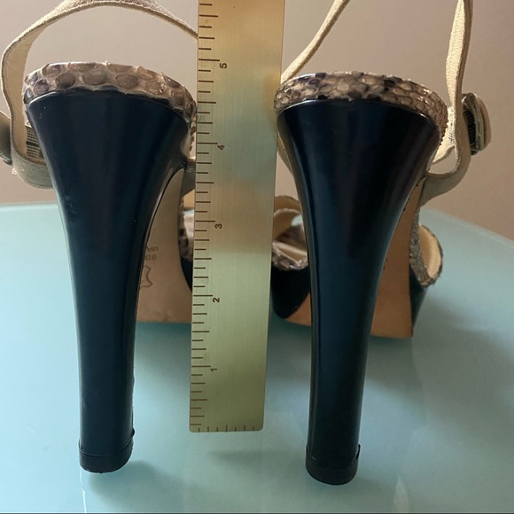 Alexandre Birman Suede/Black and Snake Skin High Heels Size 6 - Picture 7 of 12